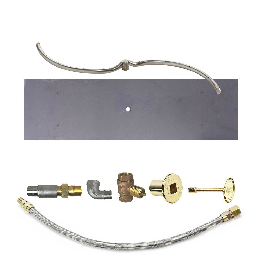 Spotix Rectangle HPC Match Lit Fire Pit S-FIRE Burner Kits