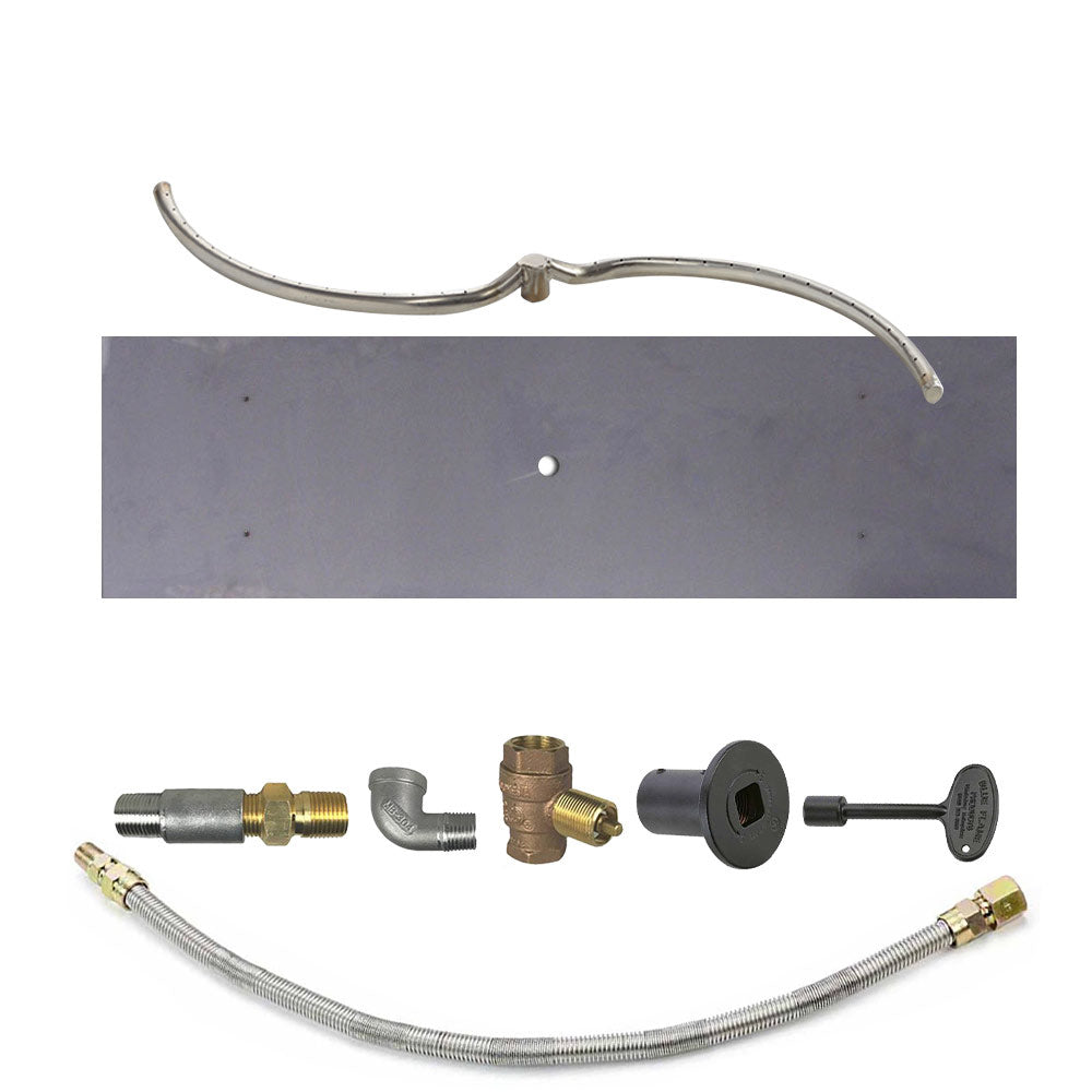 Spotix Rectangle HPC Match Lit Fire Pit S-FIRE Burner Kits