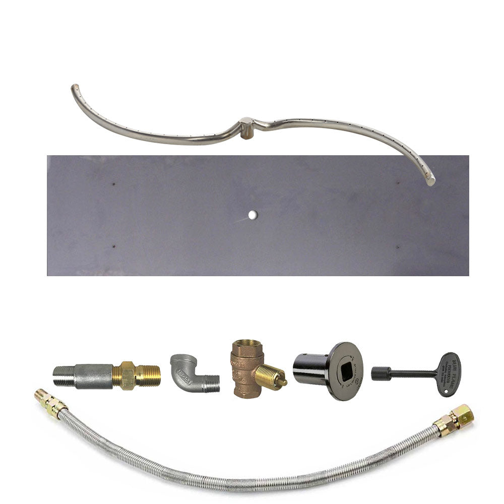 Spotix Rectangle HPC Match Lit Fire Pit S-FIRE Burner Kits