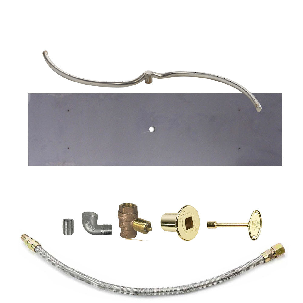 Spotix Rectangle HPC Match Lit Fire Pit S-FIRE Burner Kits