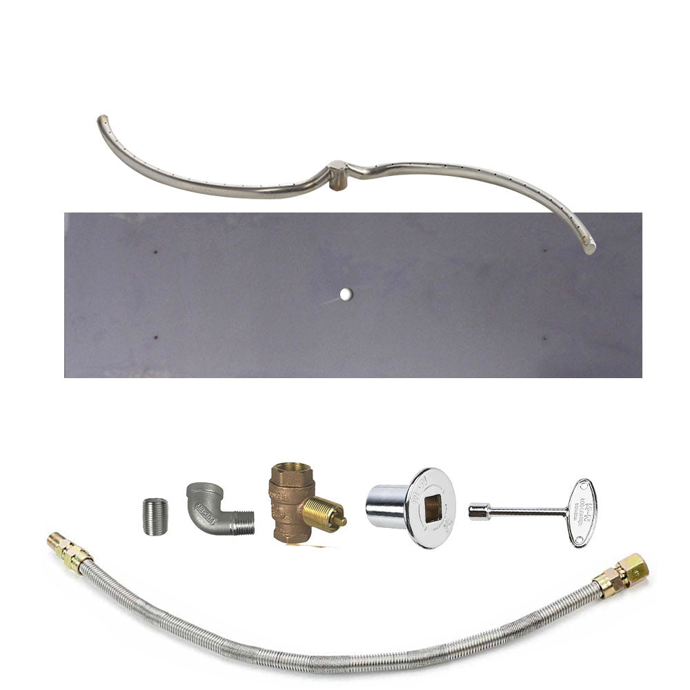 Spotix Rectangle HPC Match Lit Fire Pit S-FIRE Burner Kits