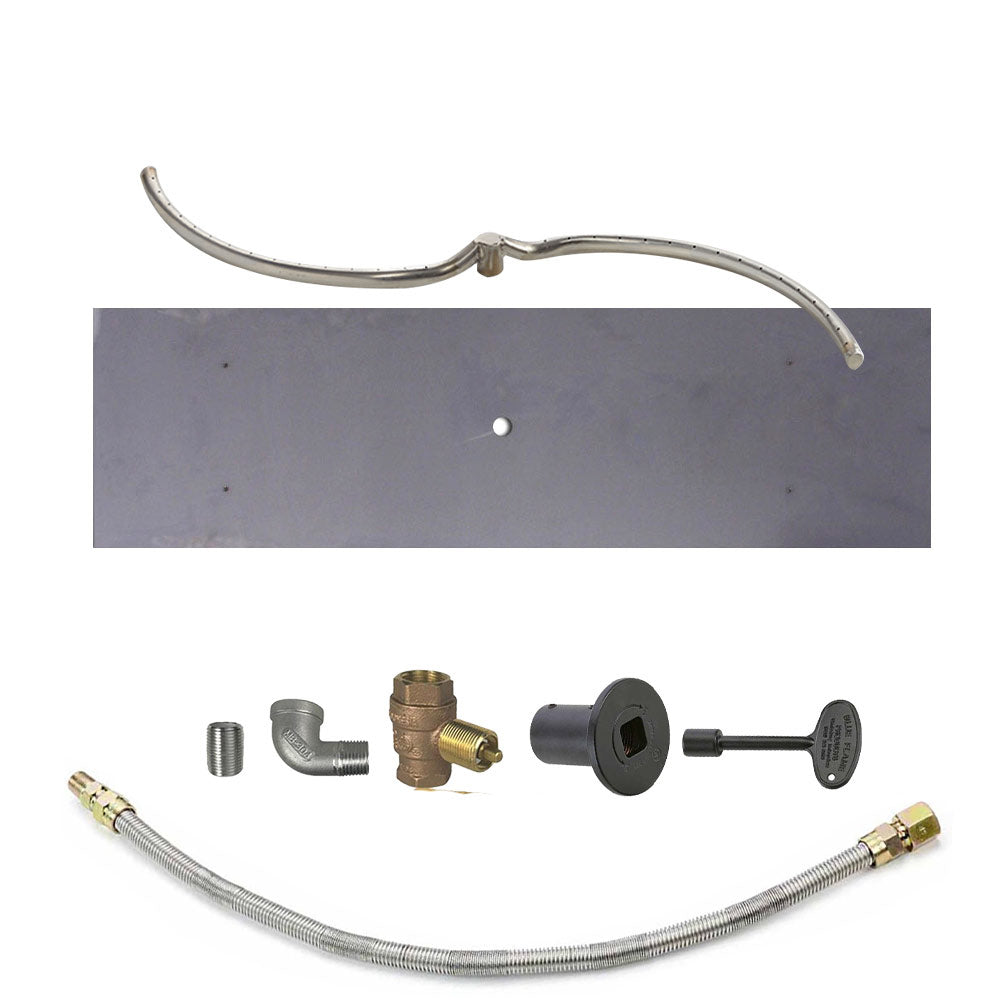 Spotix Rectangle HPC Match Lit Fire Pit S-FIRE Burner Kits