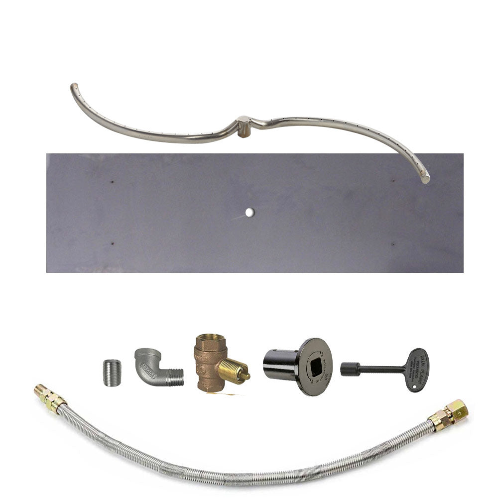 Spotix Rectangle HPC Match Lit Fire Pit S-FIRE Burner Kits