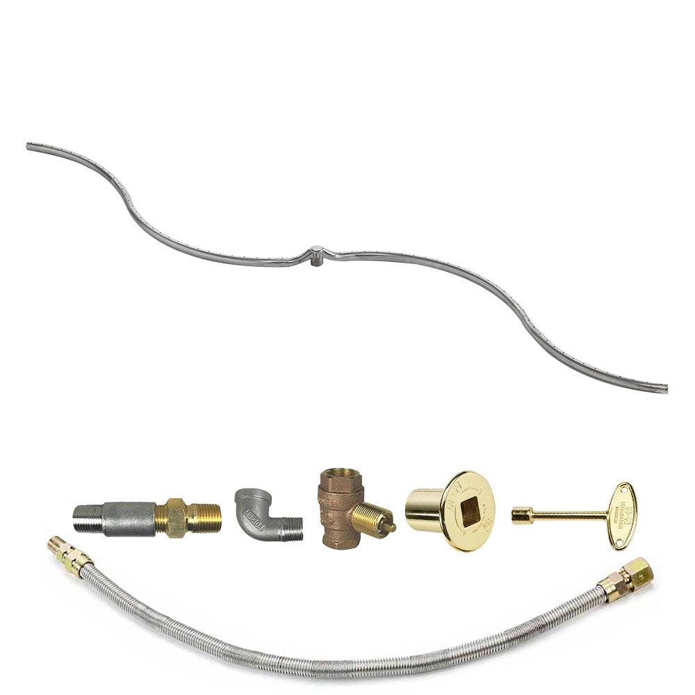Spotix Rectangle HPC Match Lit Fire Pit S-FIRE Burner Kits