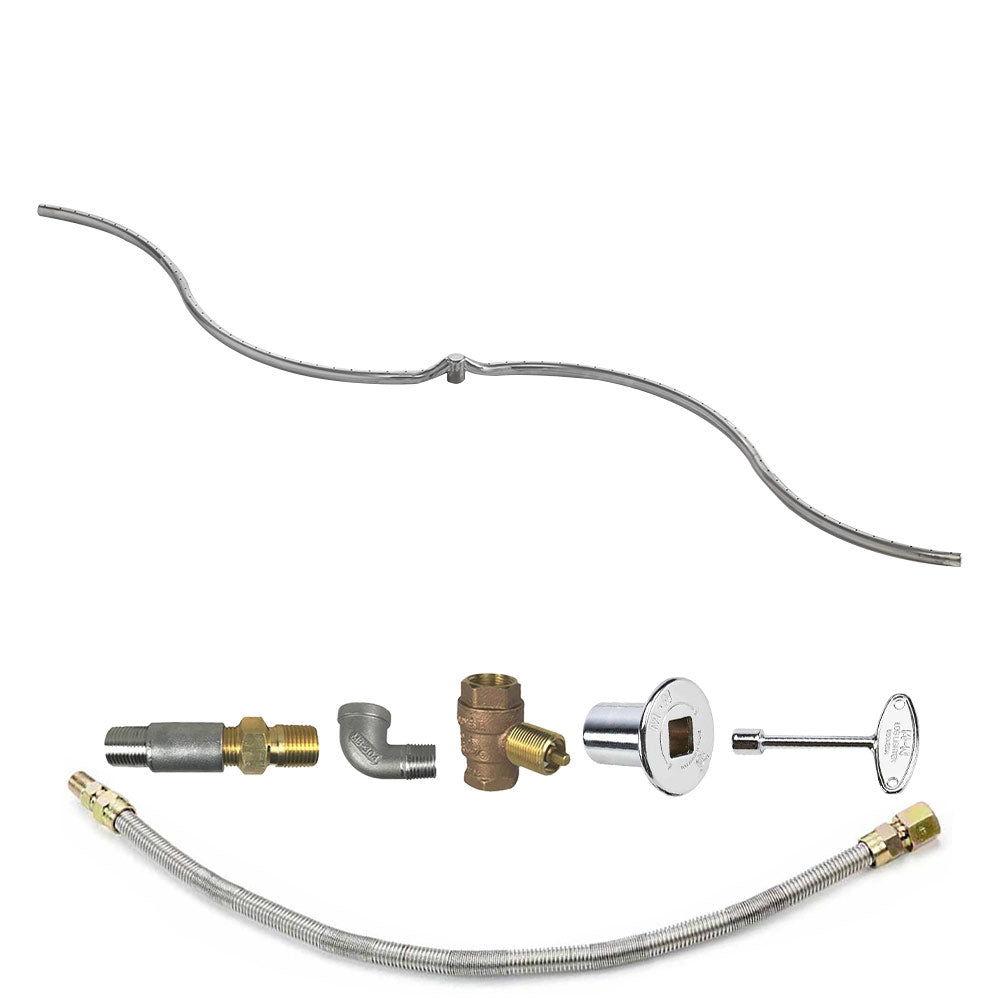 Spotix Rectangle HPC Match Lit Fire Pit S-FIRE Burner Kits