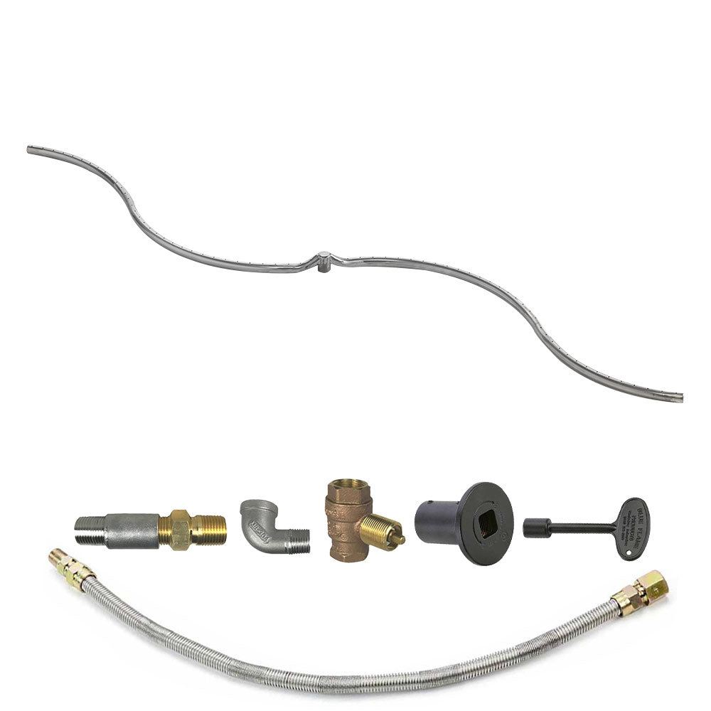 Spotix Rectangle HPC Match Lit Fire Pit S-FIRE Burner Kits