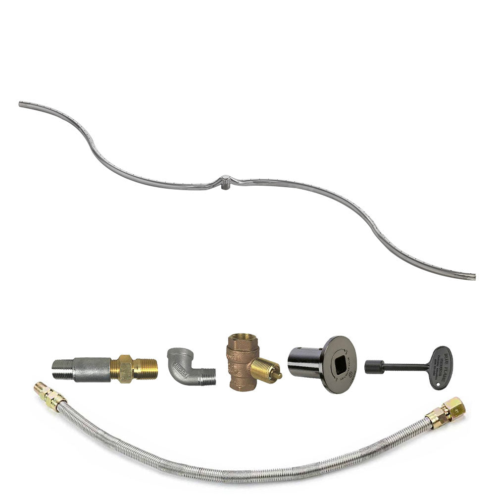 Spotix Rectangle HPC Match Lit Fire Pit S-FIRE Burner Kits