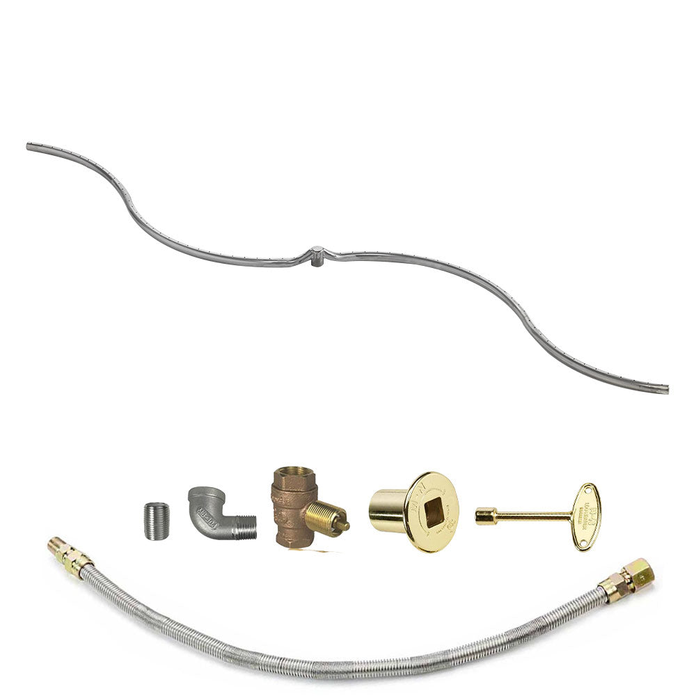 Spotix Rectangle HPC Match Lit Fire Pit S-FIRE Burner Kits