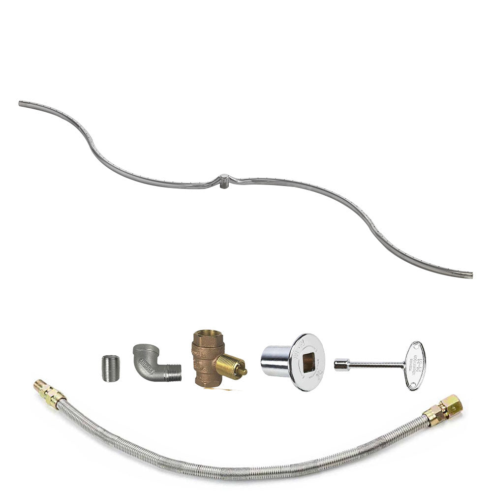 Spotix Rectangle HPC Match Lit Fire Pit S-FIRE Burner Kits
