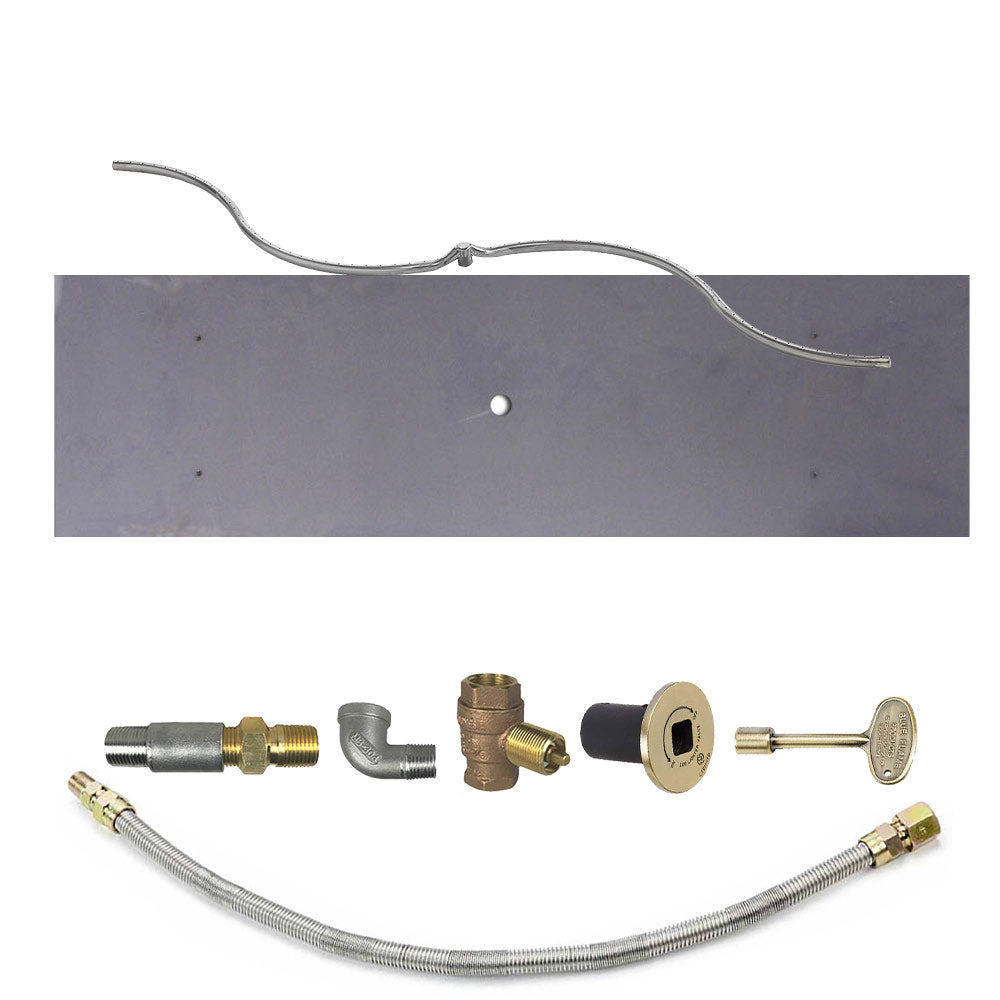 Spotix Rectangle HPC Match Lit Fire Pit S-FIRE Burner Kits