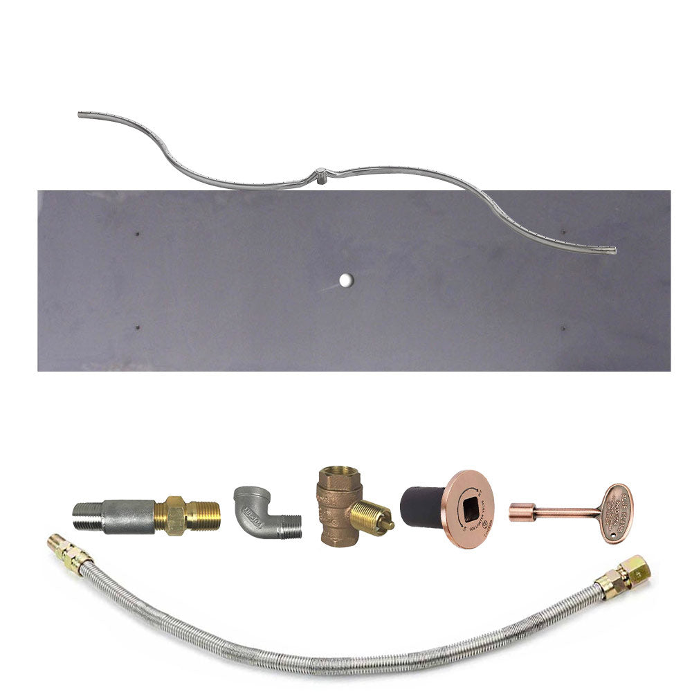 Spotix Rectangle HPC Match Lit Fire Pit S-FIRE Burner Kits