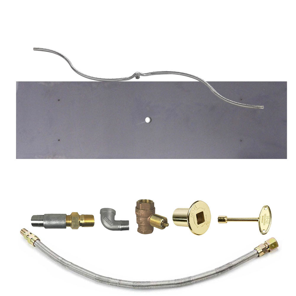 Spotix Rectangle HPC Match Lit Fire Pit S-FIRE Burner Kits