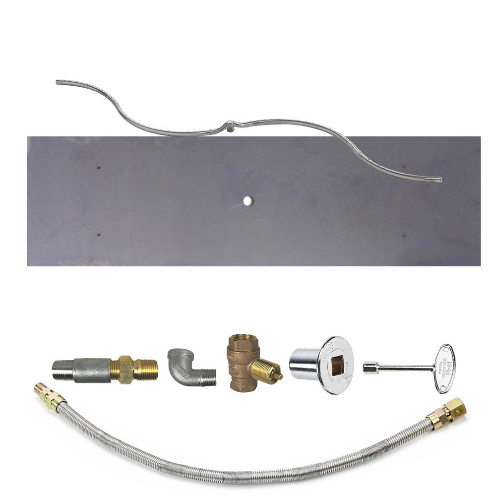 Spotix Rectangle HPC Match Lit Fire Pit S-FIRE Burner Kits
