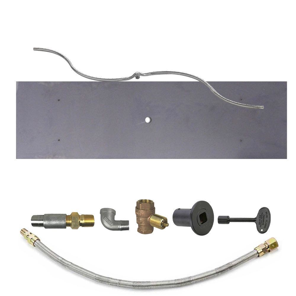 Spotix Rectangle HPC Match Lit Fire Pit S-FIRE Burner Kits