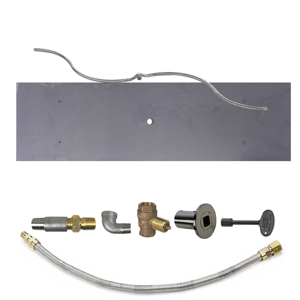 Spotix Rectangle HPC Match Lit Fire Pit S-FIRE Burner Kits