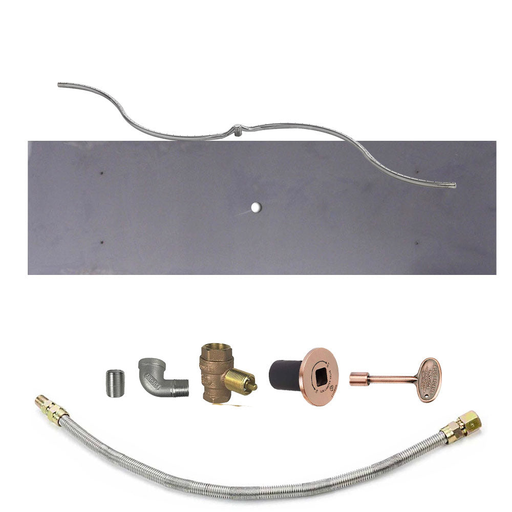 Spotix Rectangle HPC Match Lit Fire Pit S-FIRE Burner Kits