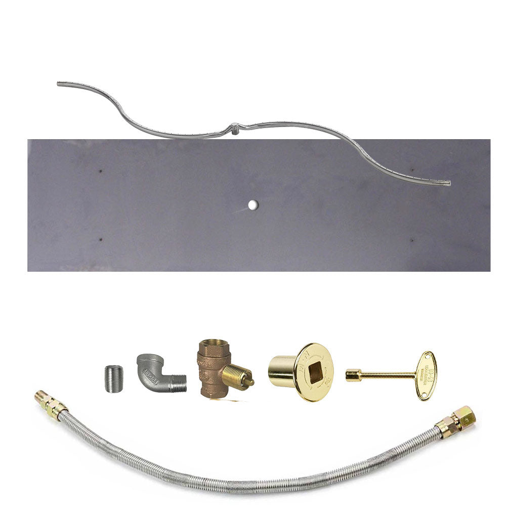 Spotix Rectangle HPC Match Lit Fire Pit S-FIRE Burner Kits