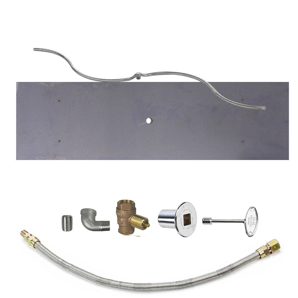 Spotix Rectangle HPC Match Lit Fire Pit S-FIRE Burner Kits