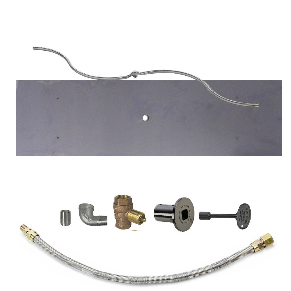 Spotix Rectangle HPC Match Lit Fire Pit S-FIRE Burner Kits