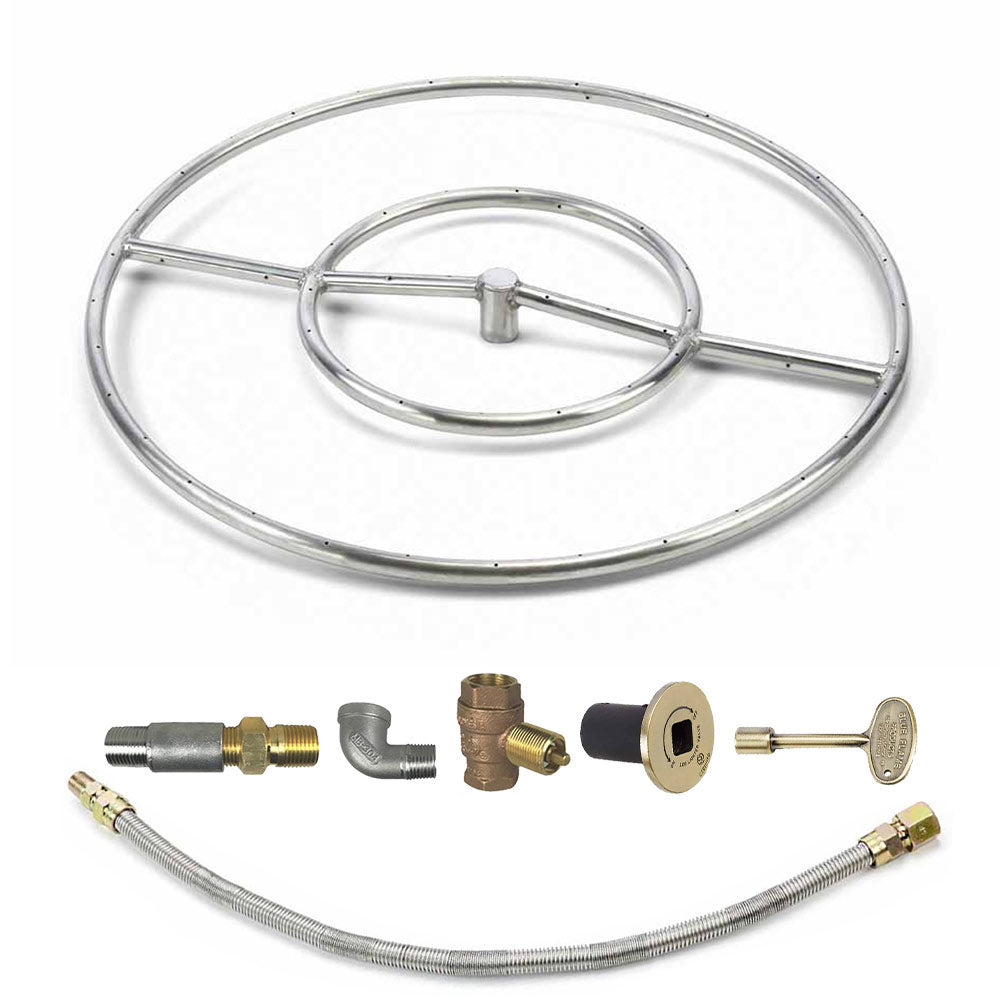 Spotix Round HPC Match Lit Fire Pit Burner Kits