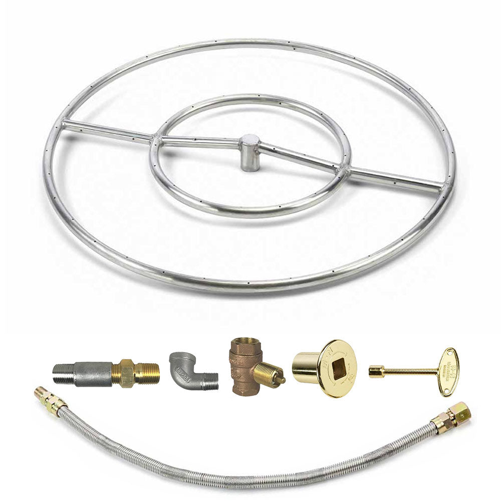 Spotix Round HPC Match Lit Fire Pit Burner Kits