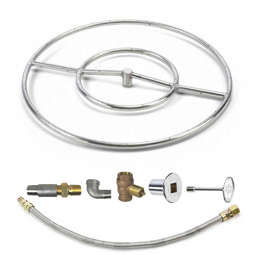 Spotix Round HPC Match Lit Fire Pit Burner Kits
