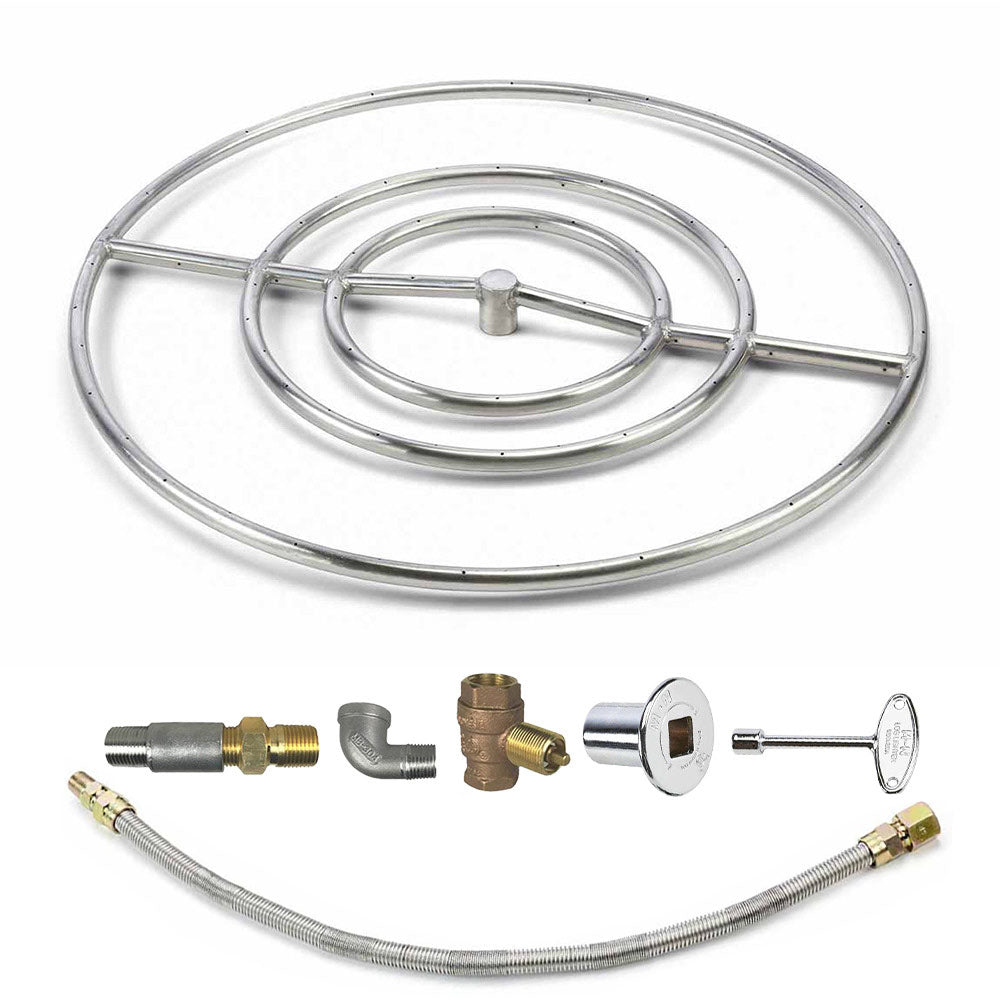 Spotix Round HPC Match Lit Fire Pit Burner Kits