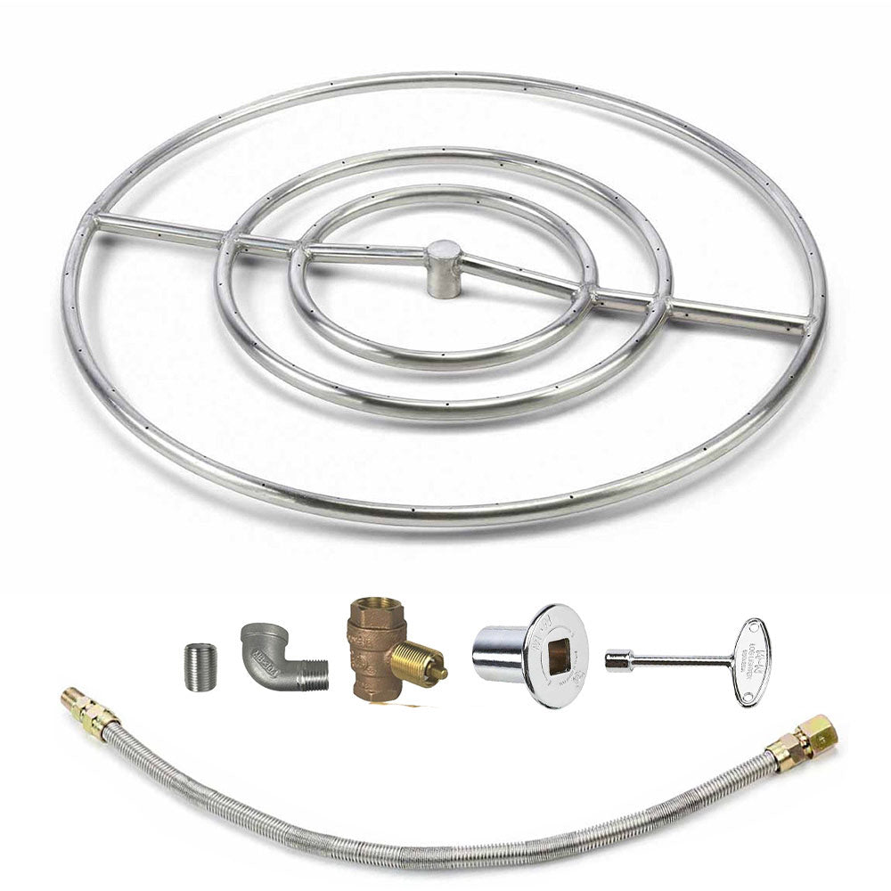 Spotix Round HPC Match Lit Fire Pit Burner Kits