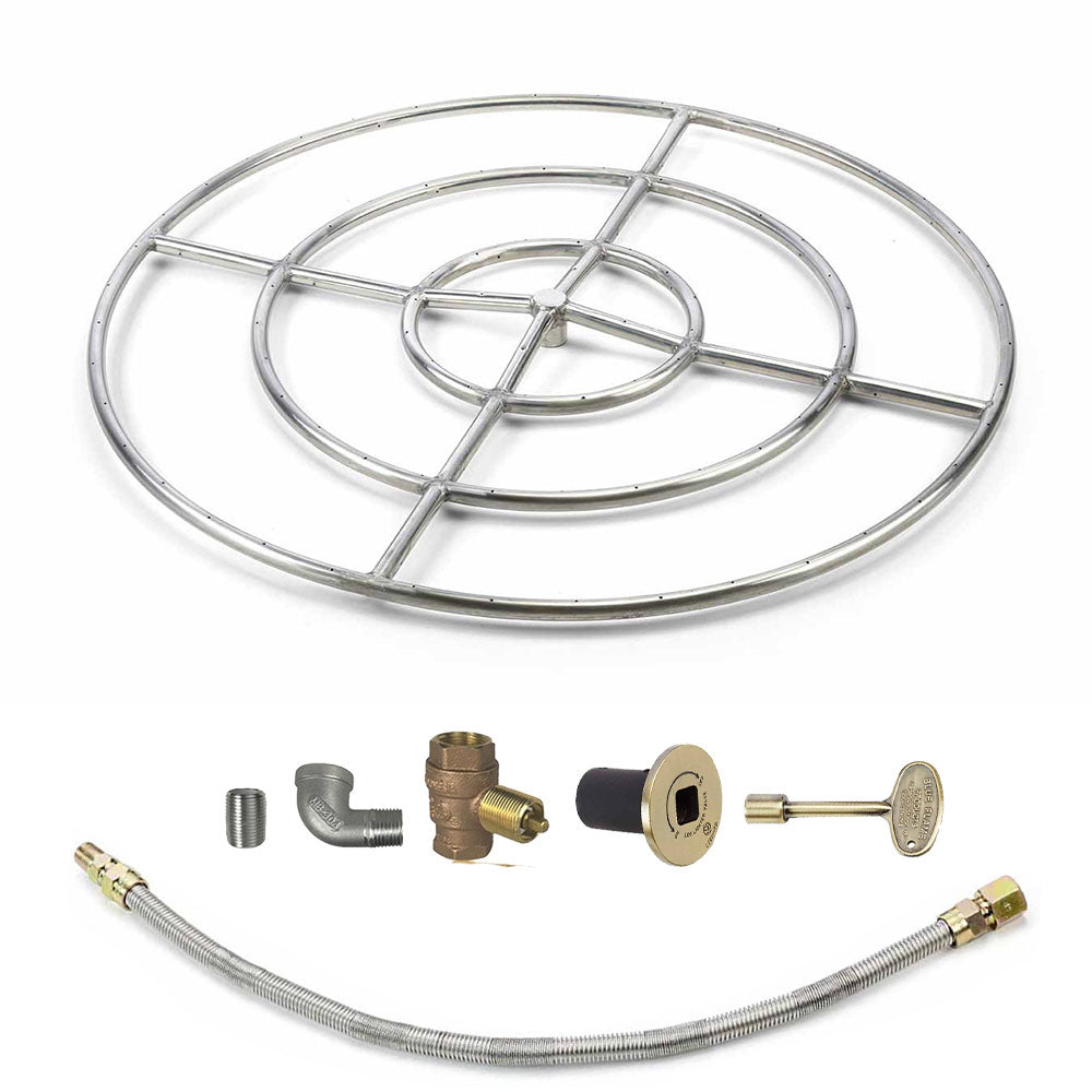 Spotix Round HPC Match Lit Fire Pit Burner Kits