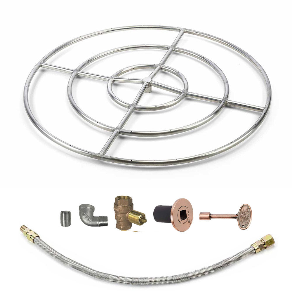 Spotix Round HPC Match Lit Fire Pit Burner Kits