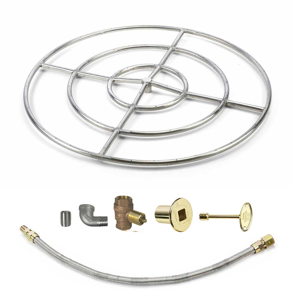 Spotix Round HPC Match Lit Fire Pit Burner Kits