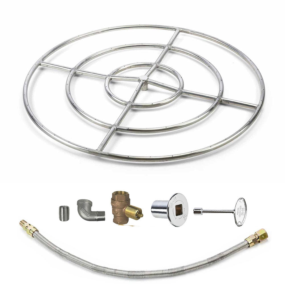 Spotix Round HPC Match Lit Fire Pit Burner Kits