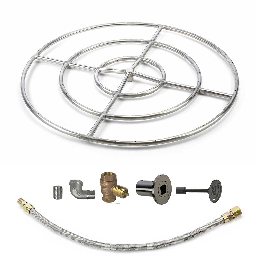 Spotix Round HPC Match Lit Fire Pit Burner Kits