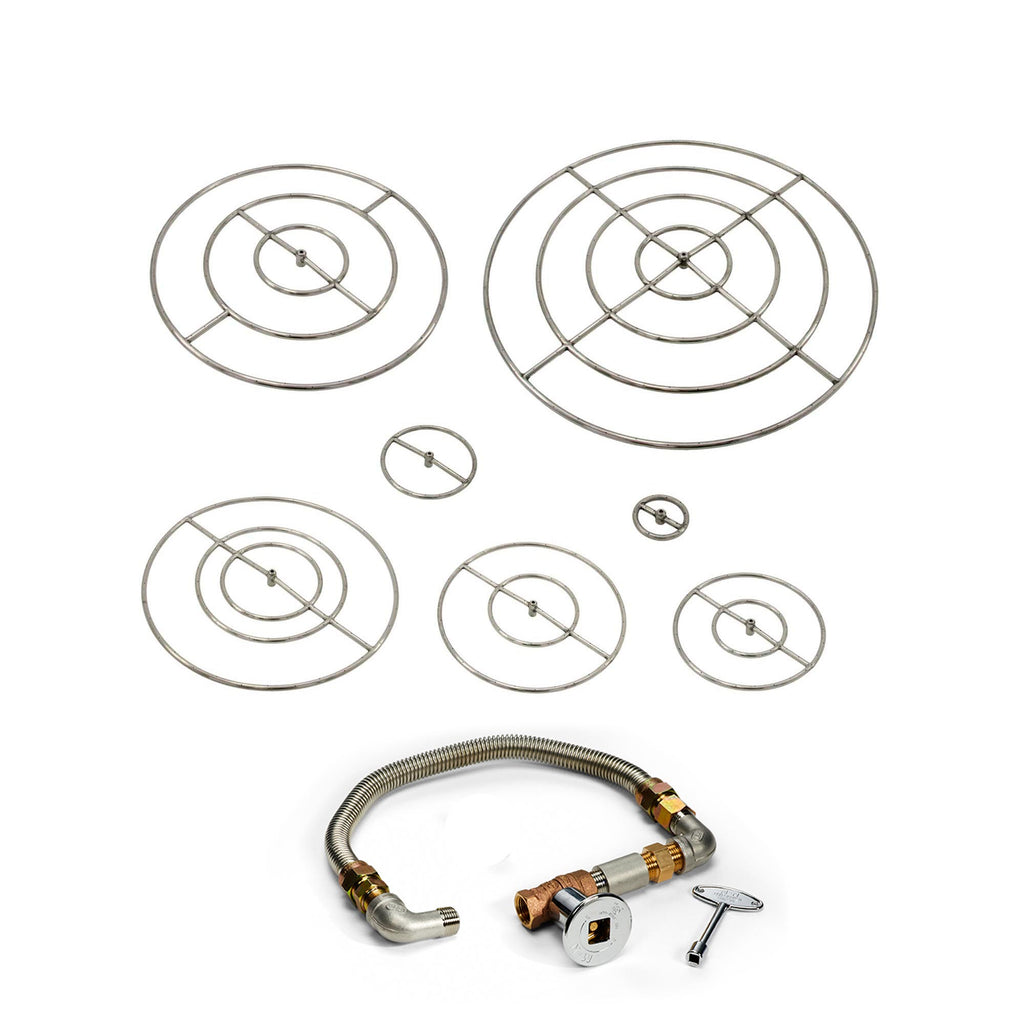 HPC Fire Match Light Gas Fire Pit Kit