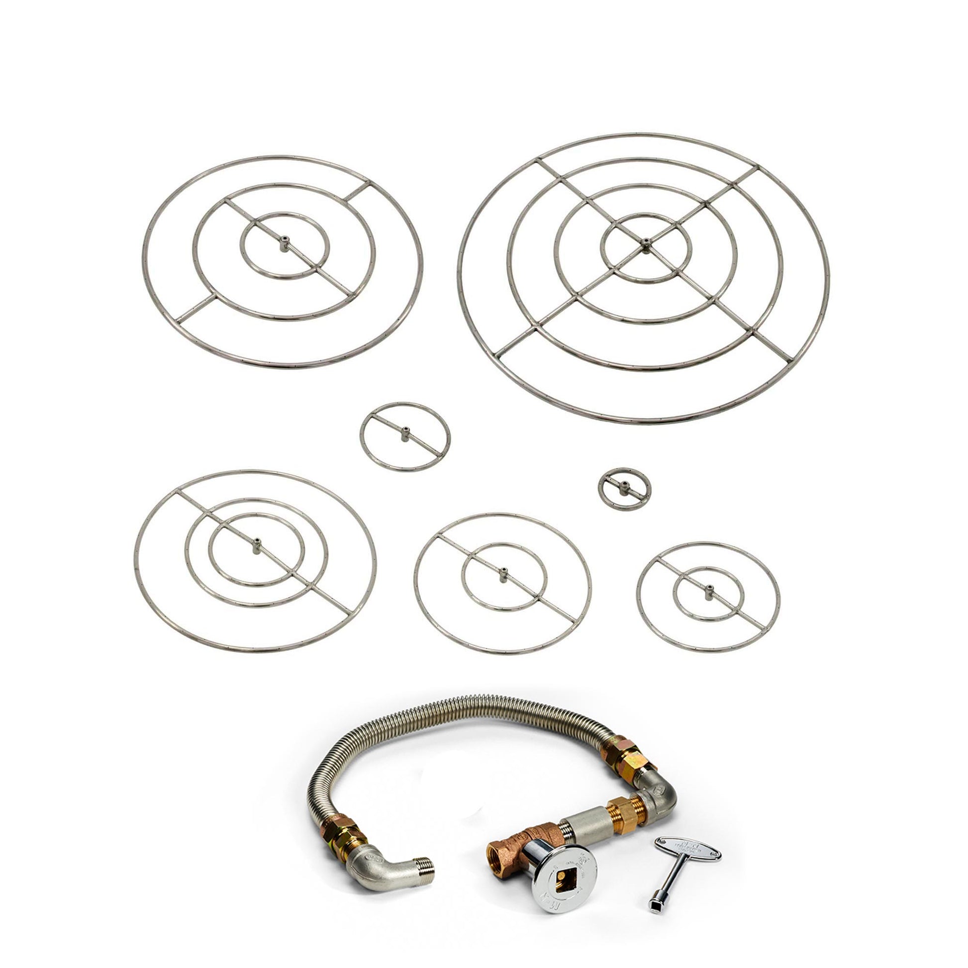 HPC Fire Match Light Gas Fire Pit Kit