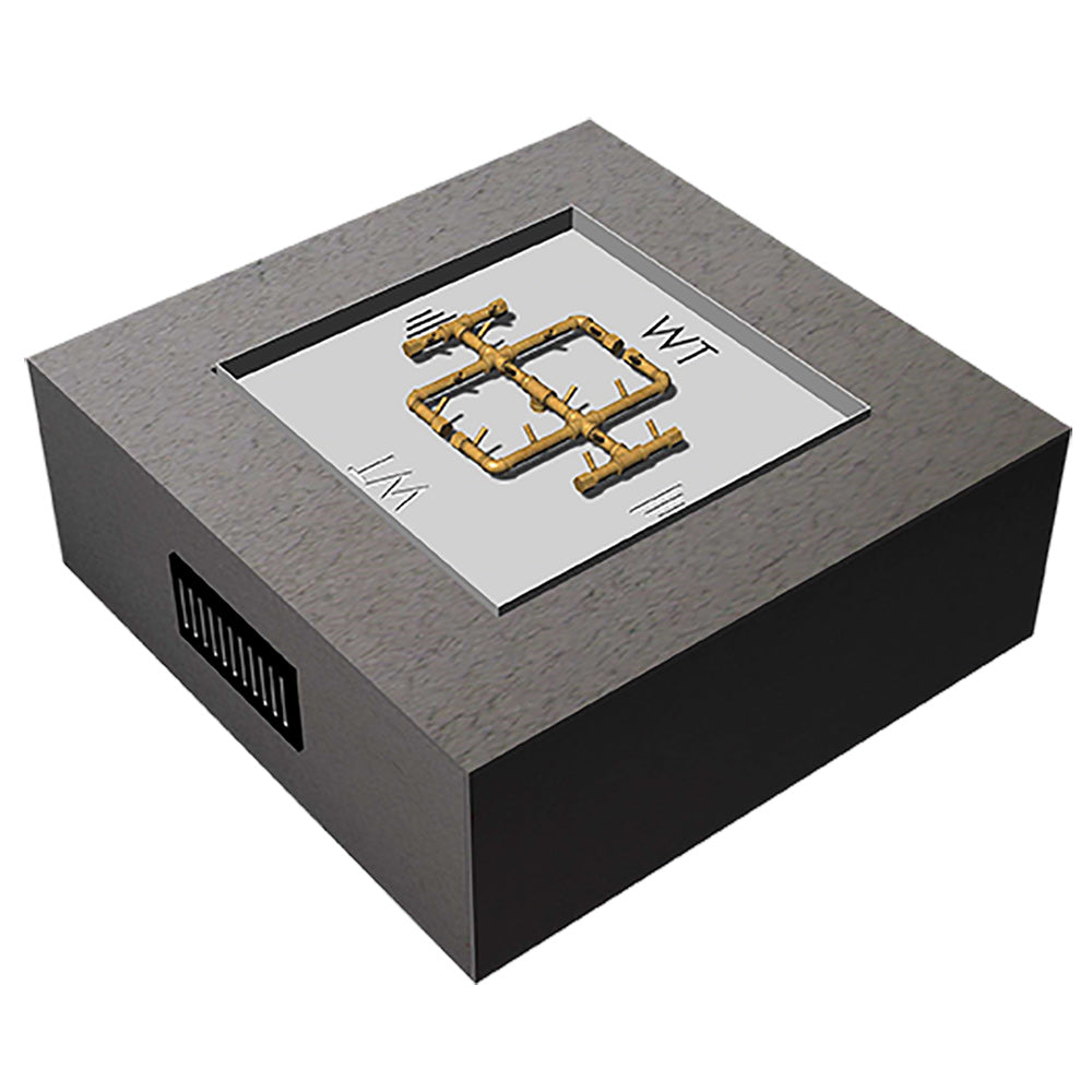 Crossfire by Warming Trends 48x48-Inch Square Ready-to-Finish Fire Pit Enclosure with Gas Burner Kit