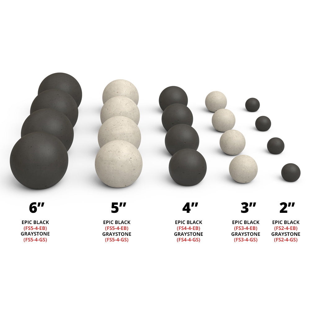 Real Fyre FS-4 Contemporary Fyre Spheres, 4-Piece