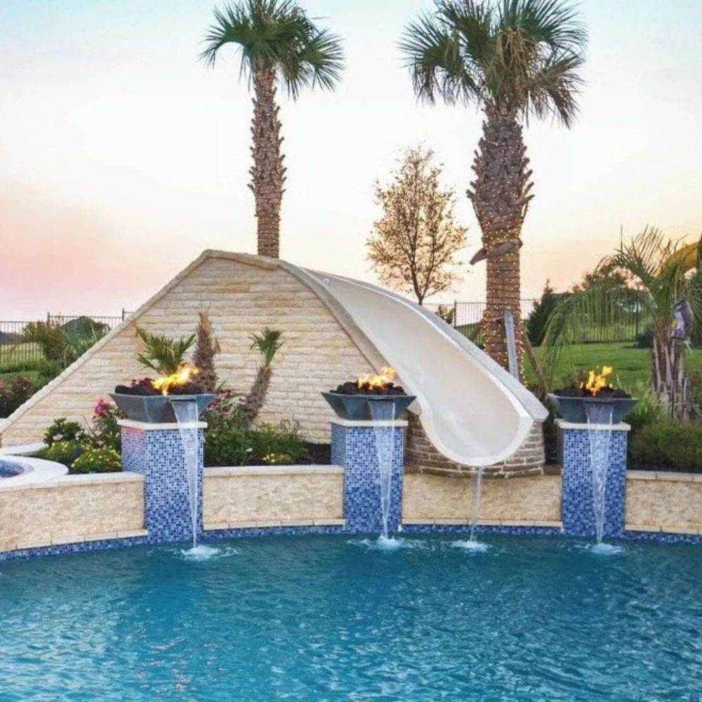 Grand Effects Corinthian Concrete Gas Fire and Water Bowl