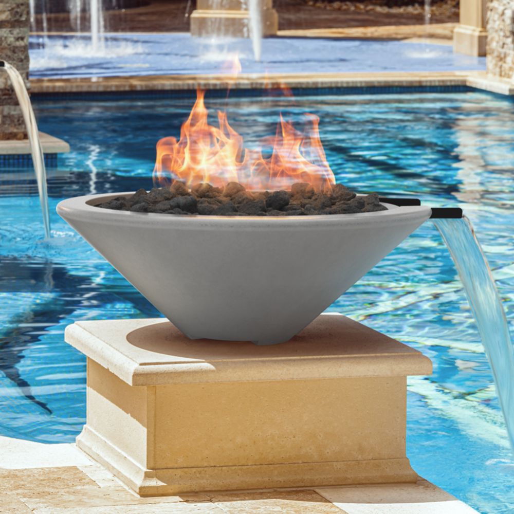 Grand Effects Essex Concrete Gas Fire and Water Bowl