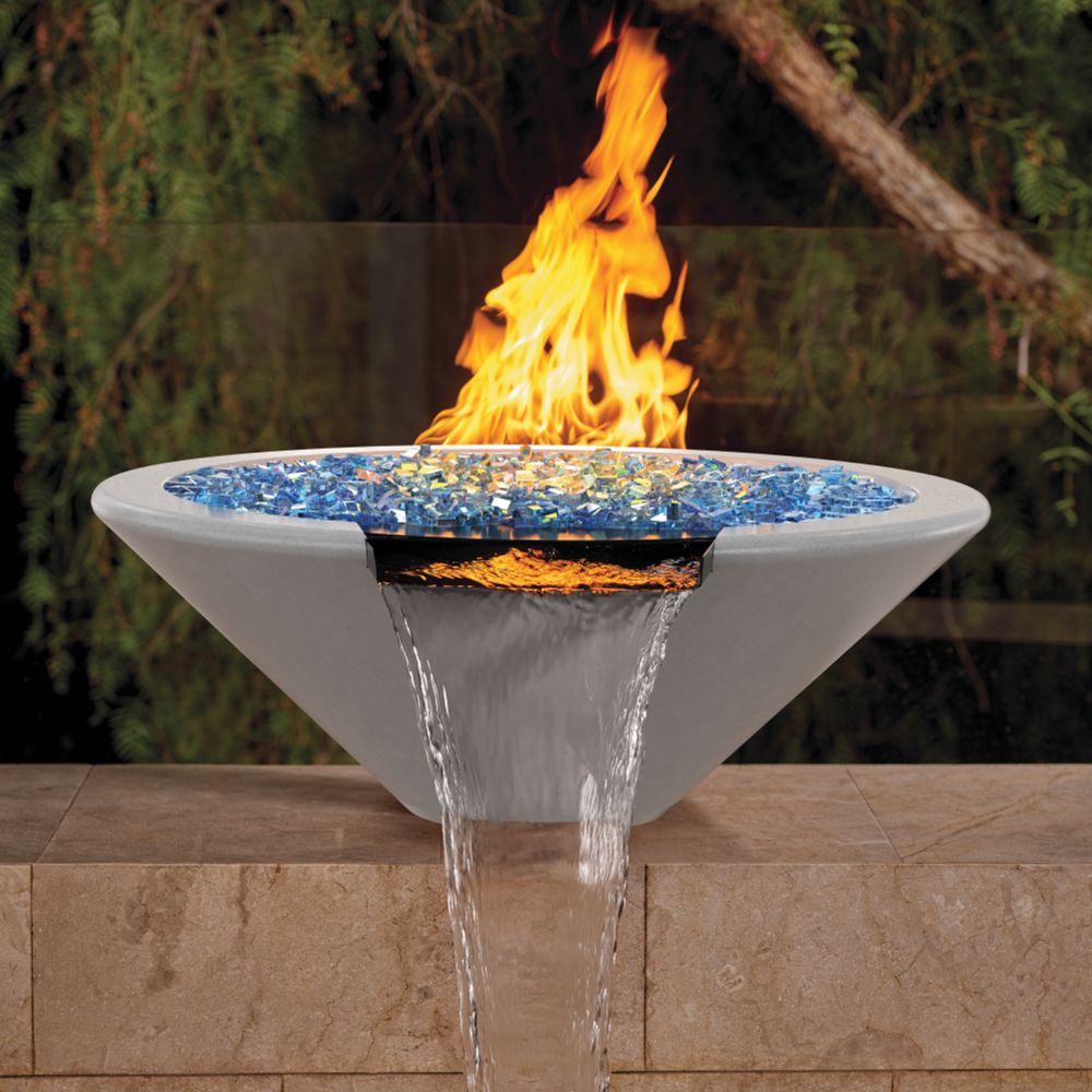 Grand Effects Essex Concrete Gas Fire and Water Bowl