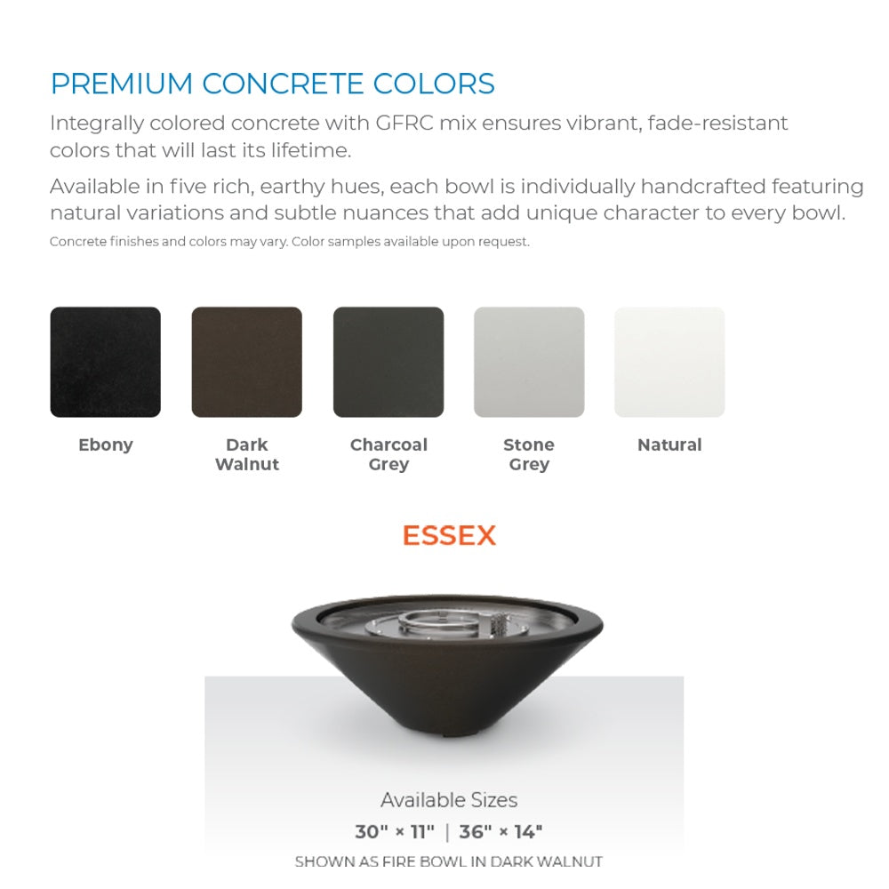 Grand Effects Essex Concrete Gas Fire and Water Bowl
