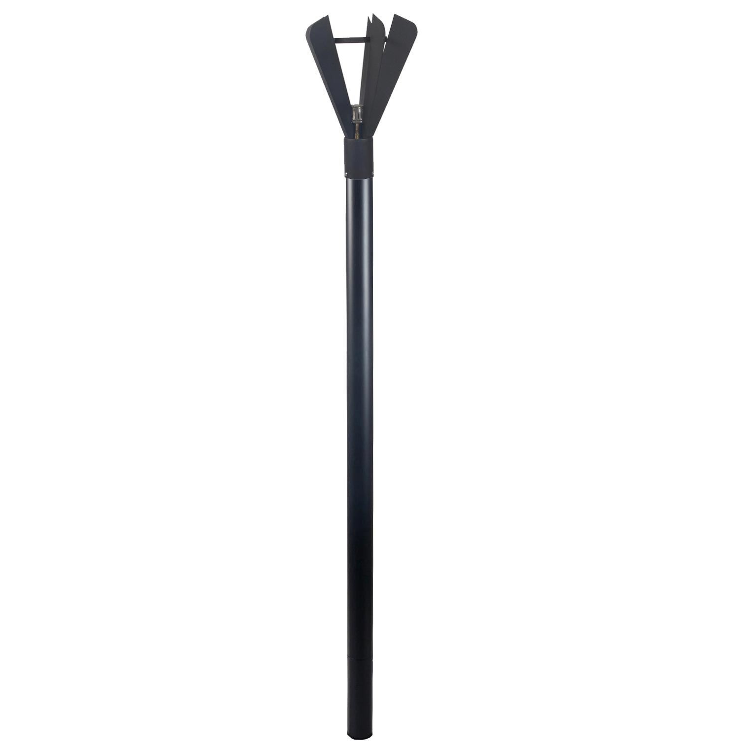Fire by Design Fin Style Gas Torch Head with Black Powder-Coated Pole