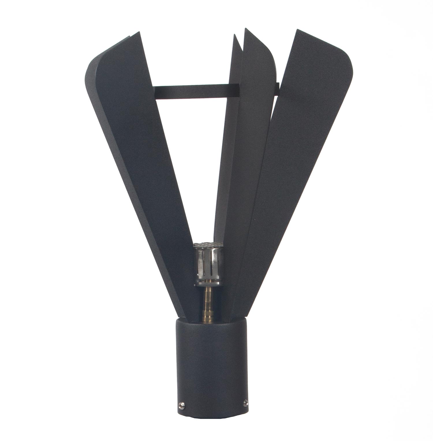 Fire by Design Fin Style Gas Torch Head with Black Powder-Coated Pole