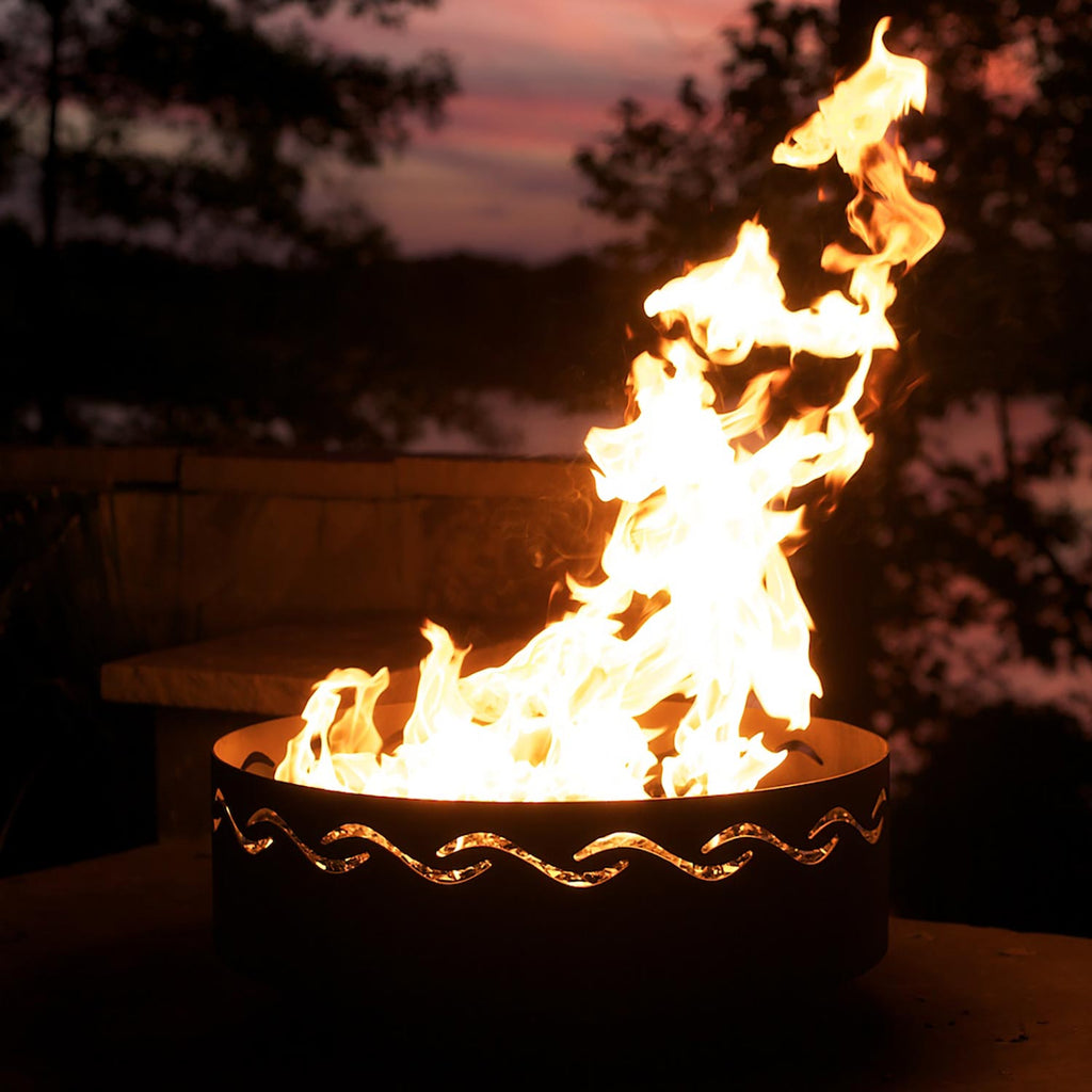 Fire Pit Art FIRE-SURFER-PENTA24 Fire Surfer Gas Fire Pit