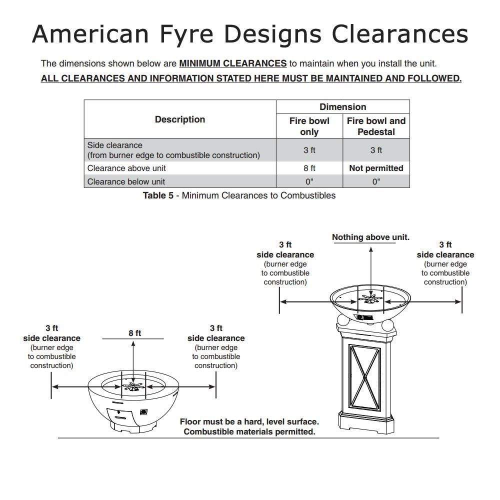 American Fyre Designs Marseille 32-Inch Round GFRC Gas Fire Bowl