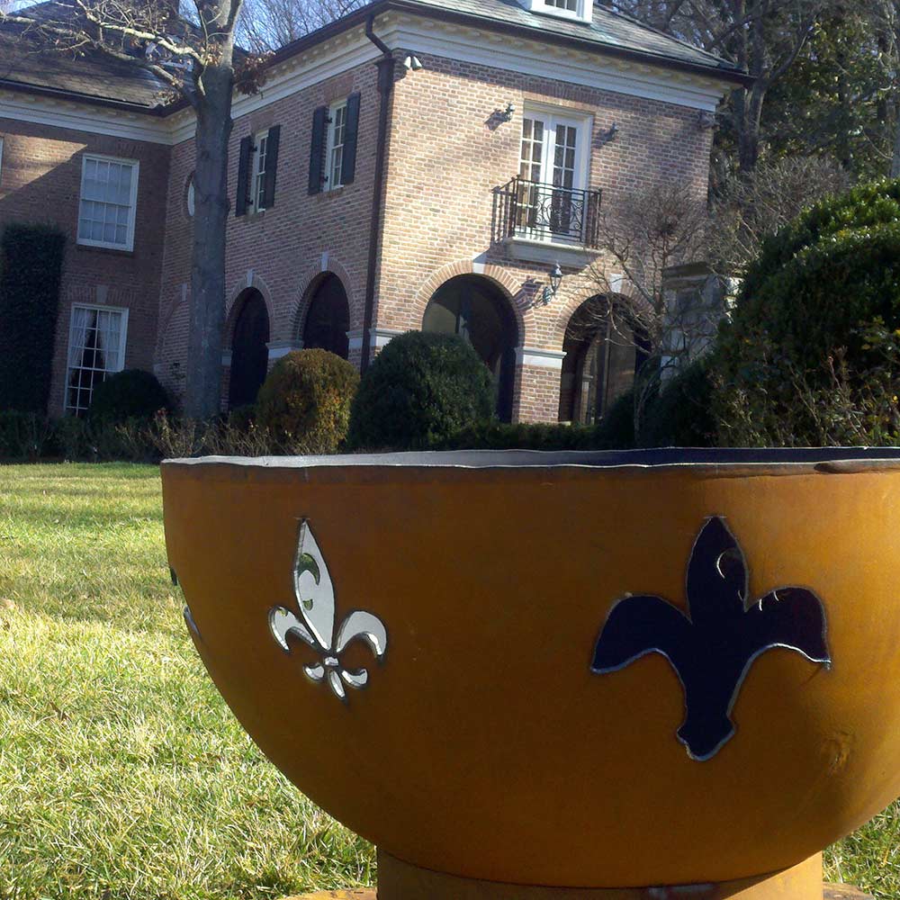 Fire Pit Art FLEC Fleur De Lis Gas Fire Pit