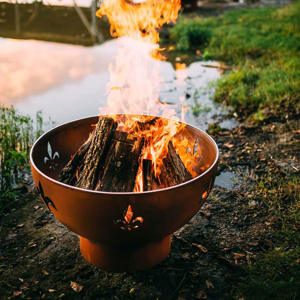 Fire Pit Art De Lis Wood Fire Pit