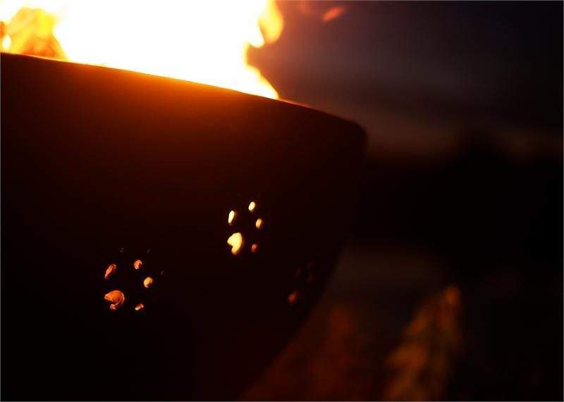 Fire Pit Art Dog Wood Fire Pit