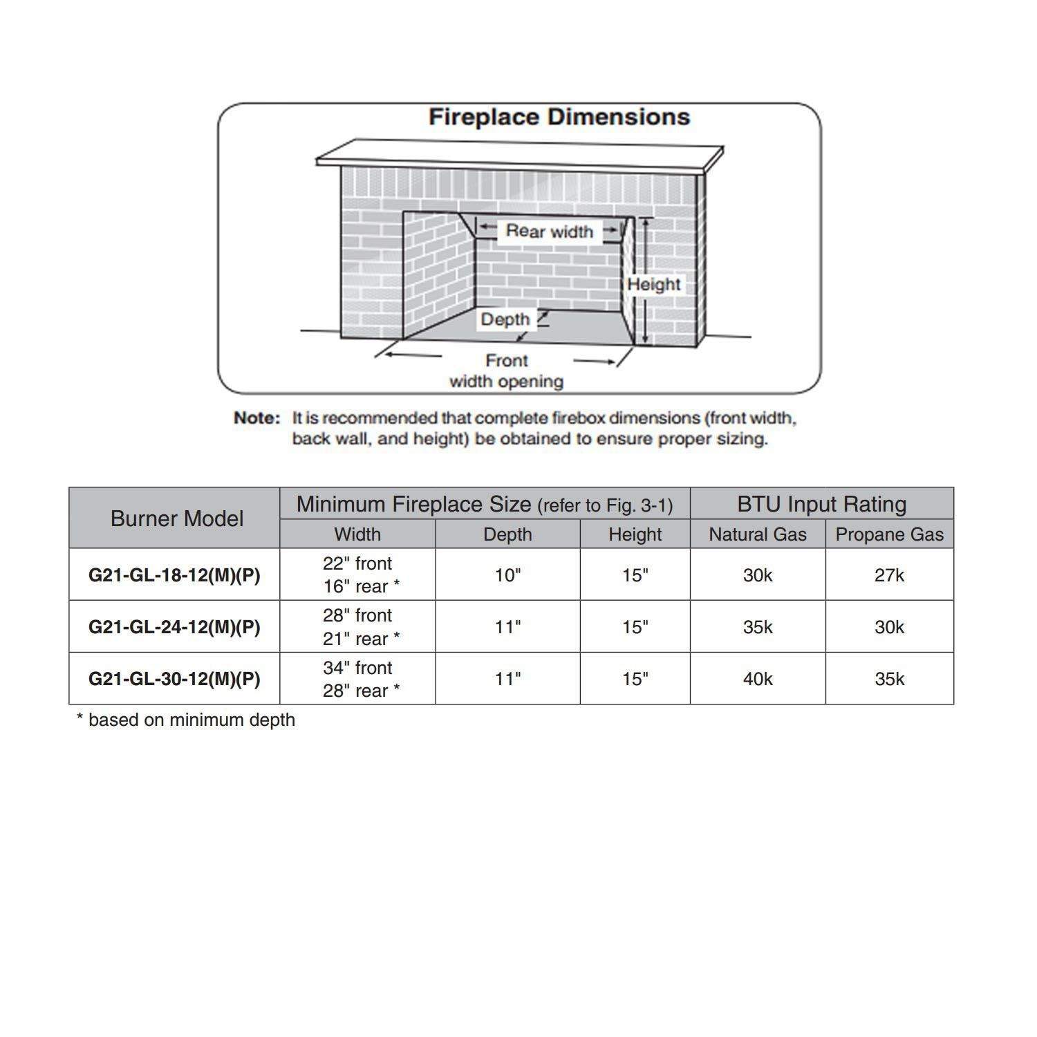 Real Fyre G21 Series Vent Free Glass Burner Kit