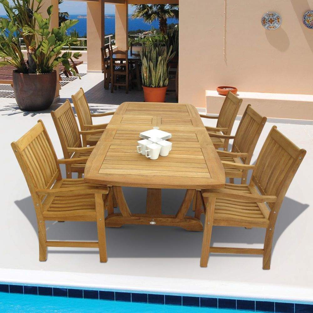 Royal Teak Collection GALA Gala Double Leaf Expansion Teak Table